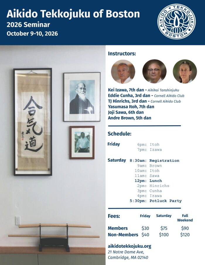 Aikido Tekkojuku of Boston - Seminar 2026